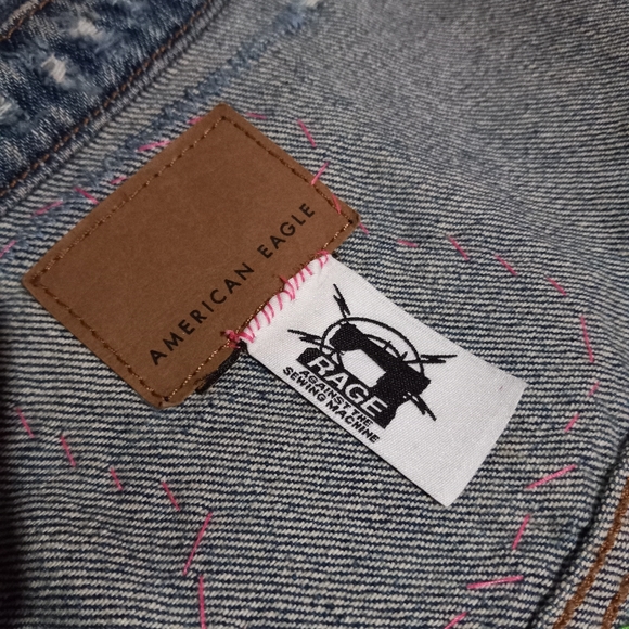 Pretty in Pride- Custom RAGE rainbow cropped denim jacket! PRICE FIRM! - Picture 10 of 15